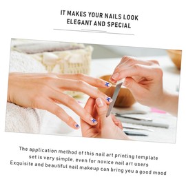 minkissy Pc Nail Art Stamping Kit Nail Printing Template Set Manicure Steel Plates Easy DIY Home Art Decorations