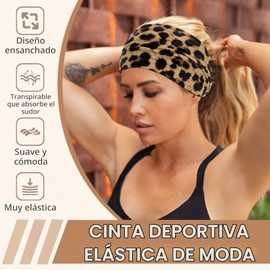 KU Diademas anchas para mujer, paquete de 6 unidades, suaves, elásticas, deportivas, yoga, correr, gimnasio