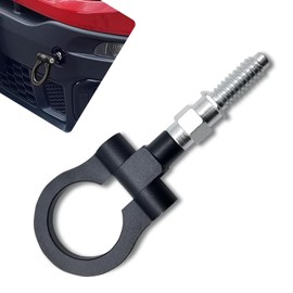 MLY 1 PC Car Front Bumper Tow Hook, Durable Metal Rotary Tow Vehicle Pull Ring Replacement, Compatible with Series 318 320 323 325 328 330 335 316 340 F30 F31 F34 GT 2012+ (Black)