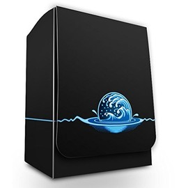 Max-Pro 1 ICONIC ELEMENTAL Water Symbol BLUE Island DECK BOX (fits MTG Mana Cards)