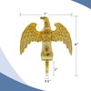 Gold Flagpole Eagle Topper, Eagle Topper, 1/2-13UNC Thread, for 20/25/30ft