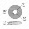 ElekTek Ceiling Rose with 3 Hooks with Matching Screws, Strain