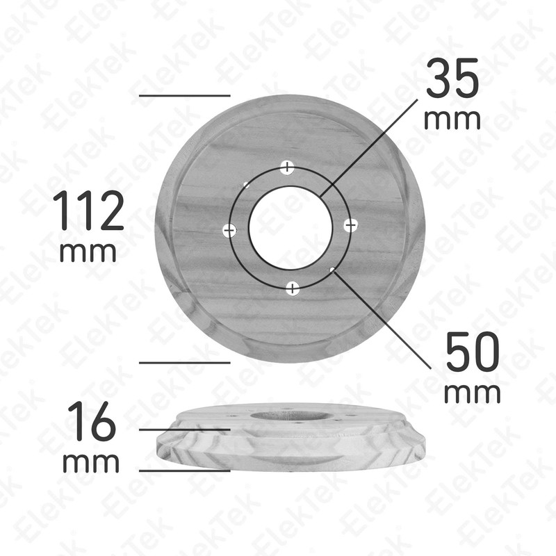 ElekTek Ceiling Rose with 3 Hooks with Matching Screws, Strain