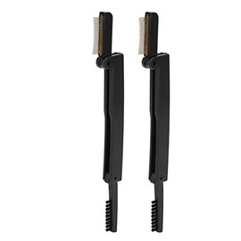 ZJchao Peine para Cejas Plegable, 2 Uds Dientes de Metal Portátiles Doble Cabezal Plegable Cepillo de Aseo para Cejas de Doble Cara