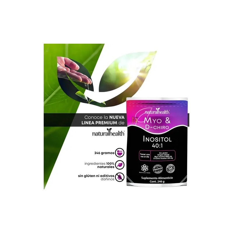 Suplemento de Myo D-Chiro Inositol Natural Health 401 en Polvo
