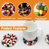 2 Pack Wool Table Coasters, Felt Coasters, Handmade Felt Coasters