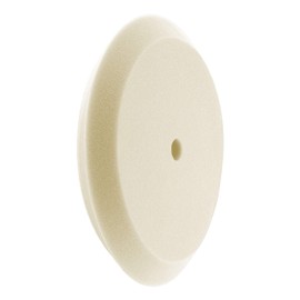 HI-Buff 8" Foam Buffing Pads, Fits 7" Backer, Polishing Pad, Slant Design, Hook & Loop Backing (White Heavy Cut)