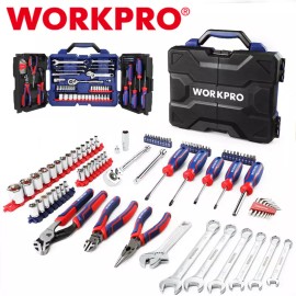WORKPRO 87PC Household Hand Tool Kit General Auto Repair Tool Set W/Toolbox Case