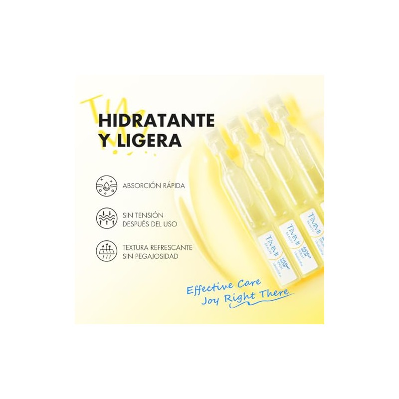 Sérum Facial Iluminador con Niacinamida y Vitamina C, Efecto Glow,