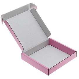 MEG4TEC Pack of 50 Satin Pink Mini C7 Pip Boxes - Large Letter Cardboard Shipping Boxes (10cm x 10cm x 2cm)
