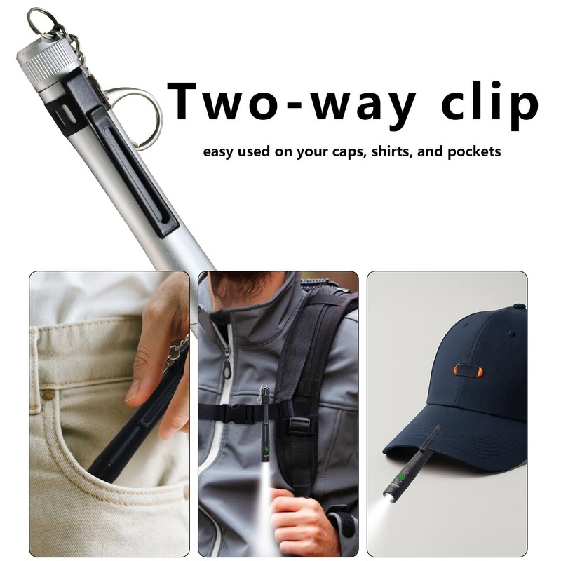 Nitefox Pen Light Flashlight Rechargeable - Mini EDC Pocket Flashlight