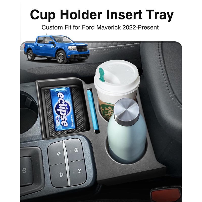 Karltys Maverick Cup Holder Insert Center Console Organizer for 2022