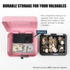 KYODOLED Medium Cash Box with Combination Lock Safe Metal Money