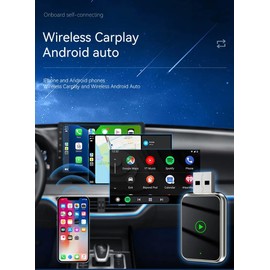 BalanceCentral Wireless CarPlay + Android Auto Adapter With Plug-and-Play Setup, Broad Compatibility