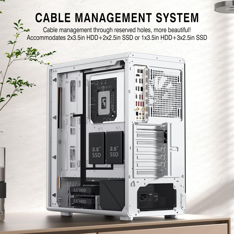 FOIFKIN M1 PC Case -Walnut Front pane Pre-Installed 4 PWM
