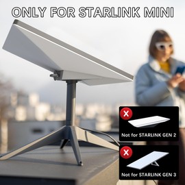 Design for Starlink Mini Tripod Adapter, Aluminum Alloy Tripod Mount Adapter for Starlink Mini with 1/4" Male to 3/8" Female Screw Compatible with Most Tripods and Brackets (Black)