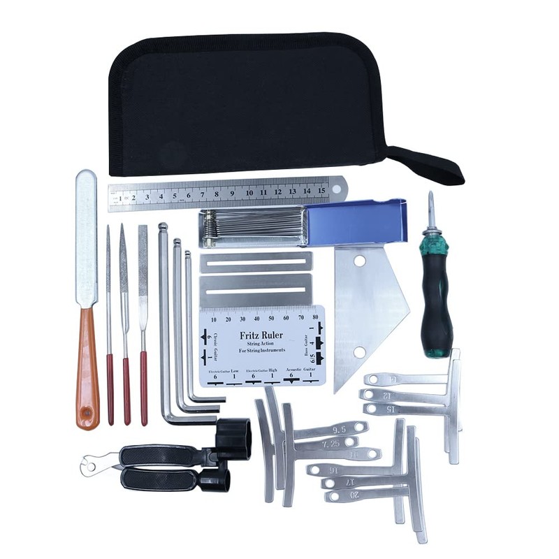 Alnicov Guitar Repairing Tools Kit,25Pcs Guitar Setup Kit Including String