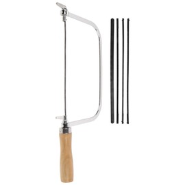 SEWACC Coping Saw Coping Frame and 4 Replacement Blades Hand Carving Saw Hand Woodworking Tool