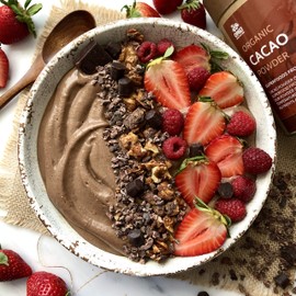 OMG! Superfoods Organic Cacao Powder - 100% Pure, USDA Certified Organic - Good source of Fiber & Iron - 8 Ounces (1 Package)