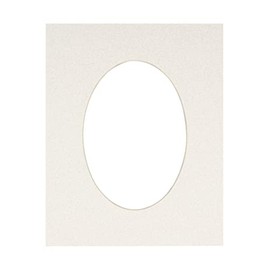 CountryArtHouse Oyster Shell White Acid Free 16x20 Oval Picture Frame Mat with White Core Bevel Cut for 8x10 Pictures - Fits 16x20 Frame - Pack of 1 Matboard