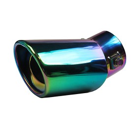 R-STYLE Oval Type Stainless Steel Muffler Cutter for Easy Dress Up Rear View of Your Car (All Colors)