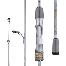 Sougayilang Fishing Pole, IM6 Graphite Spinning Rod & Casting Rod - Two Pieces, SuperPolymer Handle Fishing Rod for Bass Fishing - Spinning- 6'6"