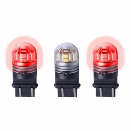 Putco Lighting HC7443R LumaCore 7443 Bulb Type Red Pair x3 Strobe w/Bright Stop LumaCore