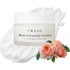 URANG Rose Ceramide Cream Organic Natural Anti-Aging Deep Face Ceramide Moisturizer For All Skin Types Oily, Dry, Sensitive, & Mature Skin Natural Skincare for Women, Men 1.69 oz