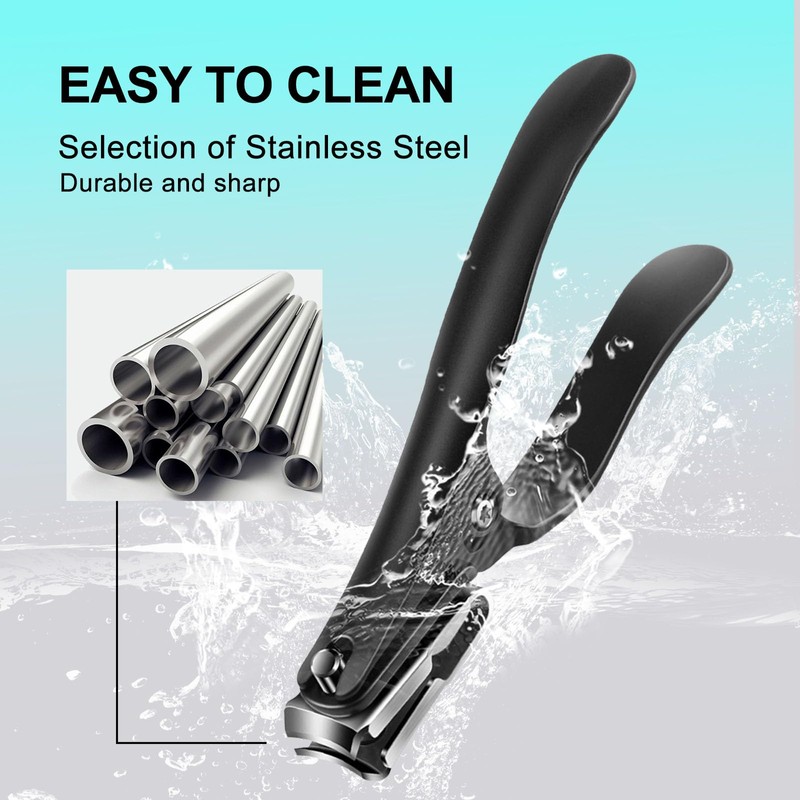 Toe Nail Clippers for Thick Nails - 360° Rotating Long