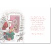 doodlecards Great Niece Christmas Card Santa with Parcels Medium Size