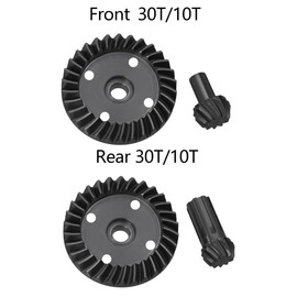 FACCNOY 30T/10T Steel Differential Drive Gear+Front Rear Helical Bevel Gear for MJX Hyper Go 1/14 14210 14209 RC Car