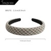 SXQLYH Headband Padded Checked Fabric Headband - Padded Women's Hair