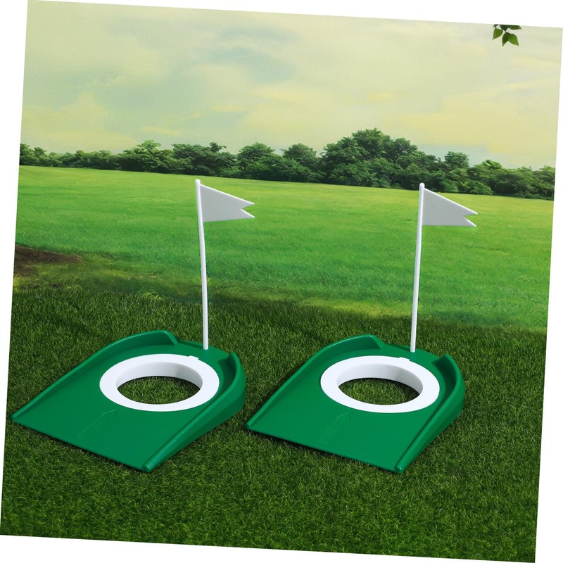 SUPVOX 2pcs Indoor Golf Putting Cups Flags for Enhanced Accuracy