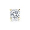 14k Yellow Gold Cushion Diamond Simulated Cubic Zirconia Men SINGLE