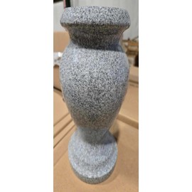 Granite Turned Memorial Vase Polished 4" x 10" Blue