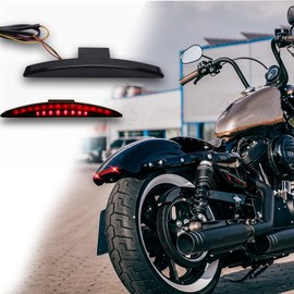 DREAMIZER Black Chopped Fender Edge Motorcycle LED Running Brake Rear Tail Light Compatible for Harley Sportster XL 883N 1200N XL1200V XL1200X