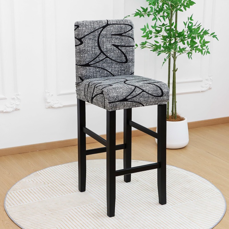 FORCHEER Waterproof Bar Stool Chair Cover with Backs Set of