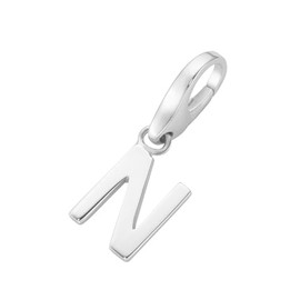 Giorgio Martello Milano Charm Buchstabe N, Silber 925 Silber, Onesize 925 Sterling Silber