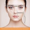 CYSFETENA Eyebrow Measuring Ruler, Foldable Stainless Steel Eyebrow Ruler with