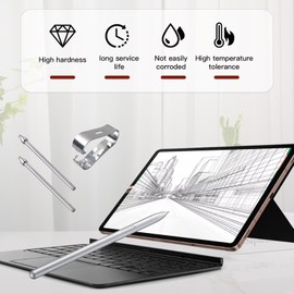 MIFADLE New Stylus Tips Titanium Alloy Fine Nibs Fits for King Write EMR Pen & Fit for Lamy AL-Star & Fit for BOOX Pen 2 Pro, Accurate Control