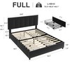 VECELO Full Size Bed Frame with 4 Storage Drawers, Adjustable