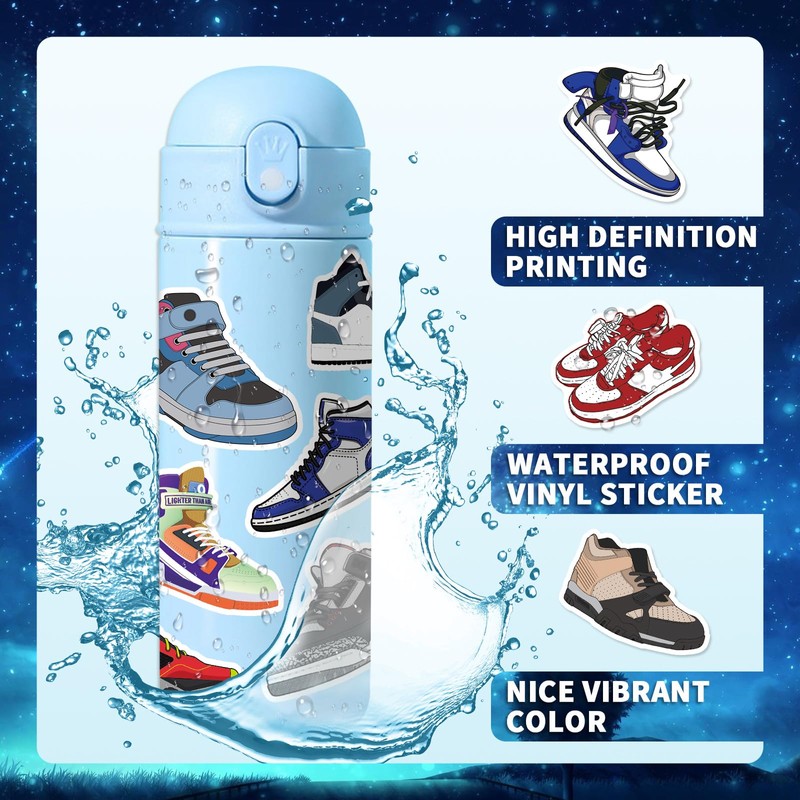 Sneakers Stickers Vinyl Skateboard 50Pcs Cool Stickers no Repeat Stickers