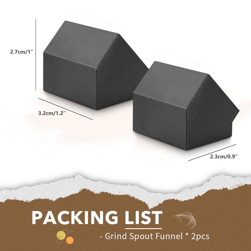 Coffee Grinder Grind Spout Funnel Coffee Accessories Pack of 2pcs