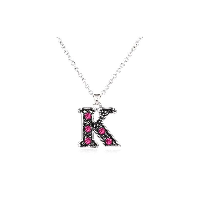 Kjiasiw Initial Necklaces for Women A-Z Pendant Necklace Silver Plated