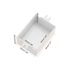 sourcing map 1.81" x 1.38" x 0.94" Junction Box Dustproof DIY Electronic Wiring Box Enclosure Project Case ABS for DIY Electronic Projects Grey, 10 Pack