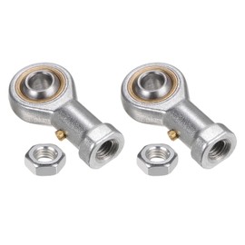 QUARKZMAN 2pcs PHS8 8mm Bore Rod End Bearing M8 x 1.25 Female Thread Right Handed Self Lubricating Rod End Connection with Lock Nut