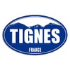 Oval Blue Mountain TIGNES Sticker (Snow ski Skiing Resort)