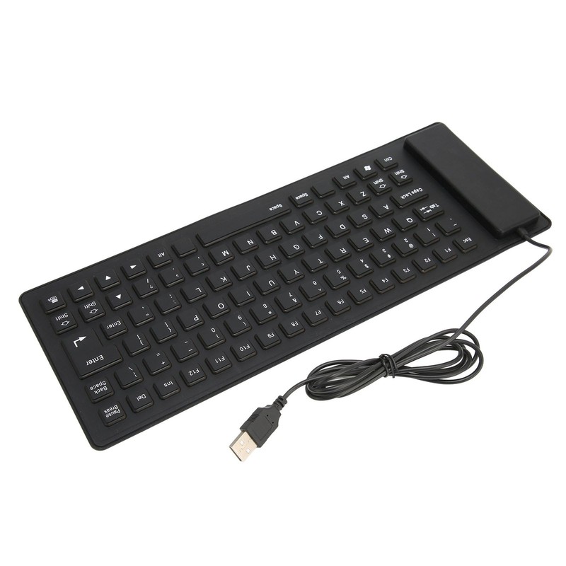 Foldable Silicone Keyboard 85 Keys Foldable Design Silent Wired Waterproof
