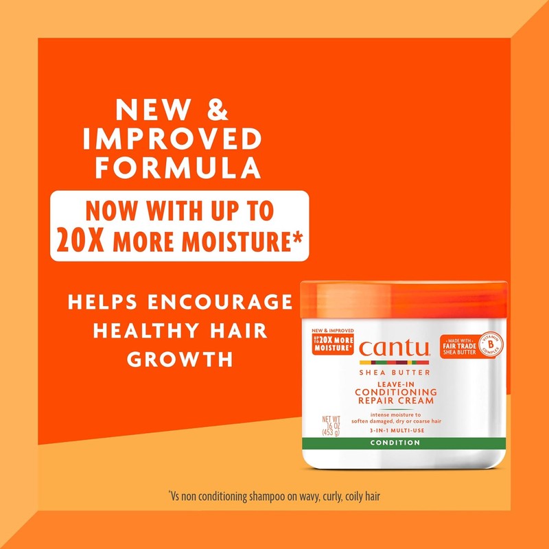 Cantu Leave-In Conditioning Repair Cream with Shea Butter, 16 oz