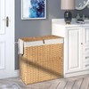 Greenstell Laundry Hamper with lid, No Install Needed, 110L Wicker